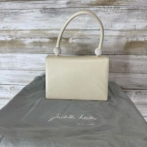 Vintage Judith Leiber White Leather Mini Handbag